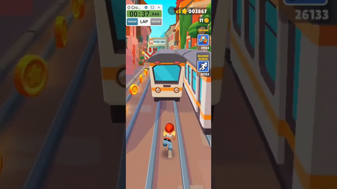 Tentando fazer o maximo de tempo possivel #subwaysurfers 