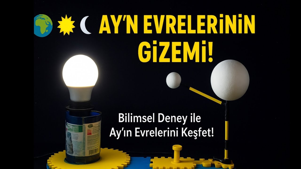 🌙✨ Ay’ın Evrelerinin Gizemi | Bilimsel Deney 🔬🌍