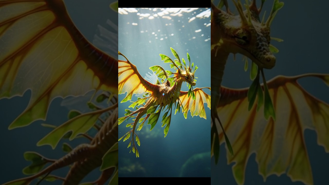 Leafy Sea Dragon- Invisible Creature #LeafySeaDragon #OceanMystery #HopeForAnimals #SeaDragon #viral