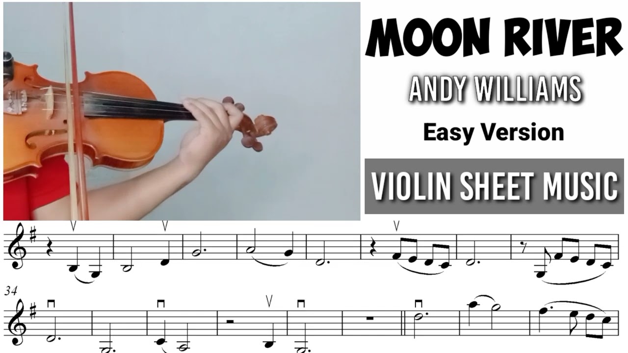 Free Sheet || Moon River - Andy Williams || Violin Sheet Music
