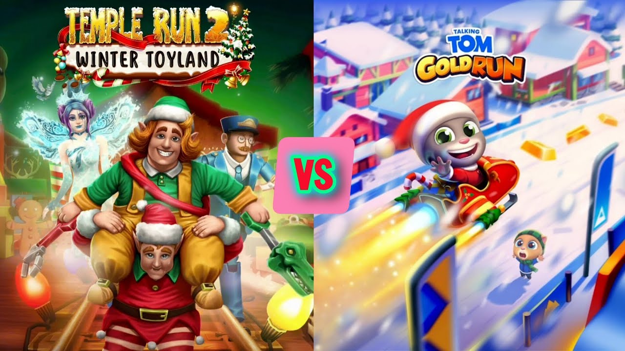 Temple Run 2 Christmas Edition 🎄 & Talking Tom Gold Run Christmas Edition ☃️