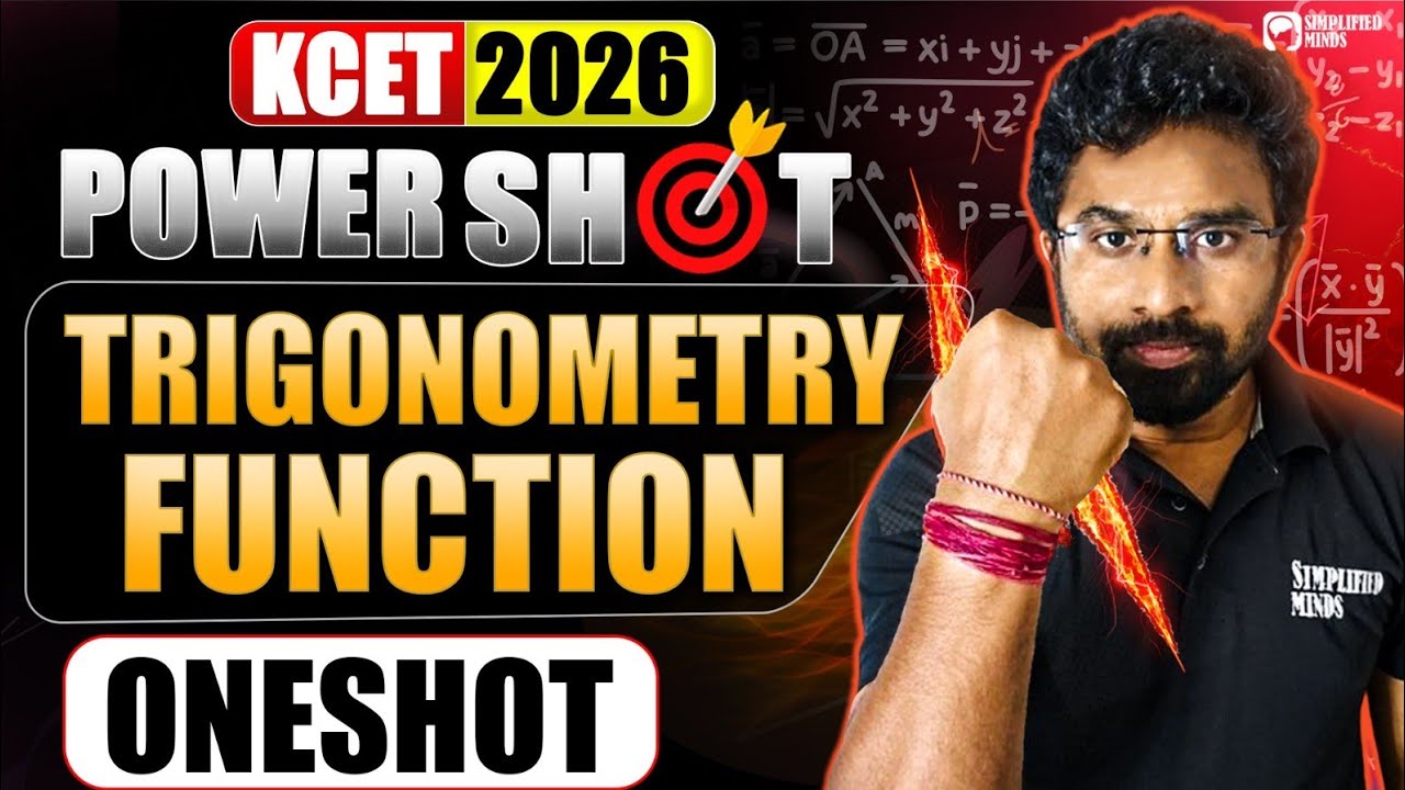 KCET2026 | Trigonometry Oneshot | Concepts + KCET PYQs | Shortcut and Tricks for KCET