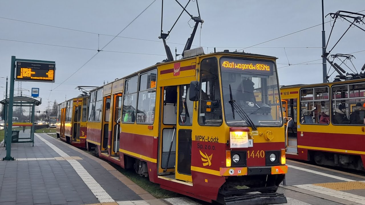 Konstal skład 805Na #1440+1441: MPK Łódź: 45 lat wagonów 805Na w Łodzi (2)