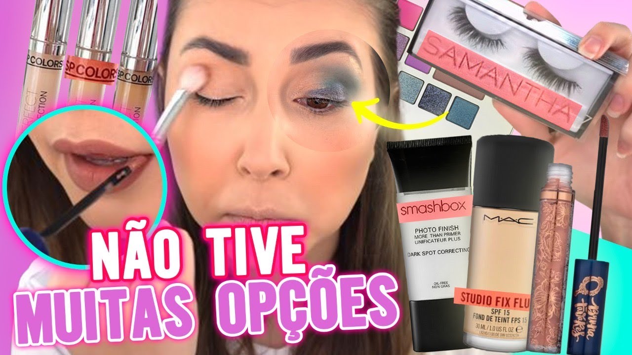 FIZ UMA MAQUIAGEM SÓ COM A LETRA S