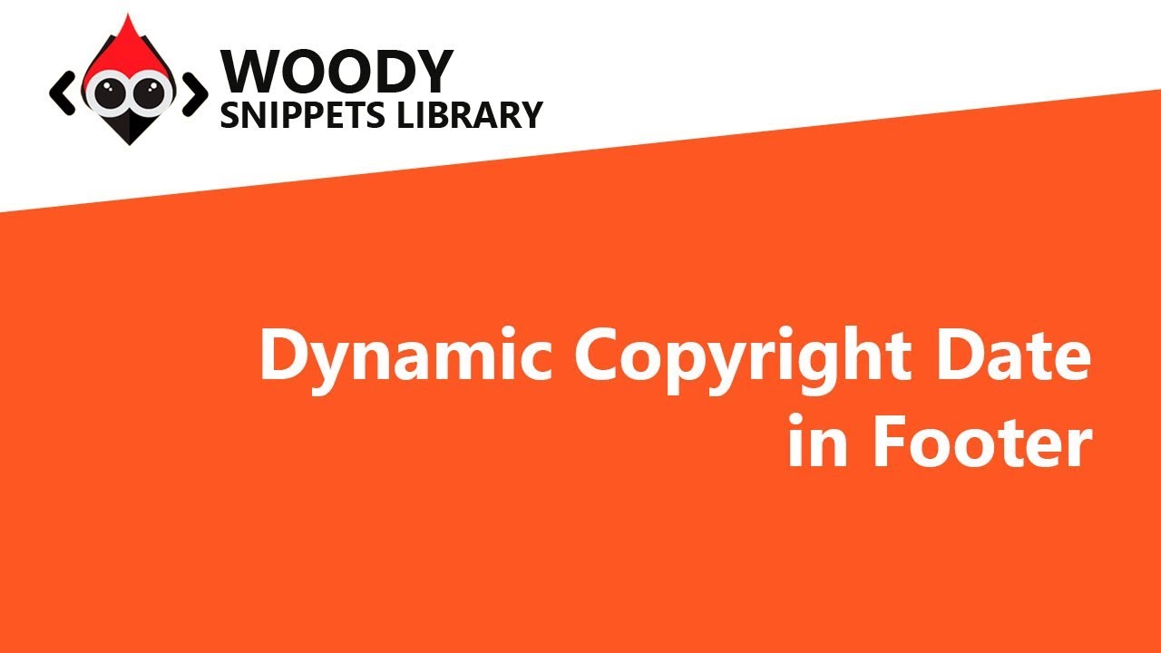 Dynamic Copyright Date in Footer