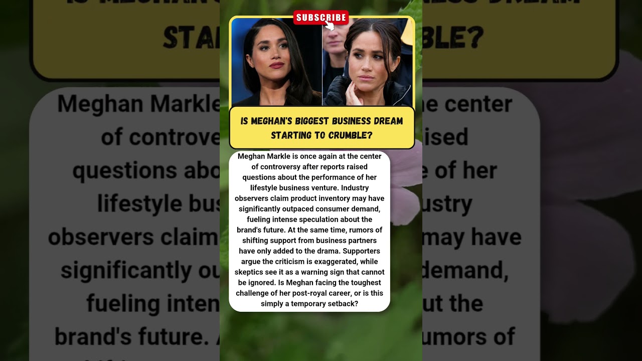 MEGHAN'S BUSINESS IN TROUBLE? SHOCK CLAIMS! #MeghanMarkle #RoyalGossip #RoyalNews