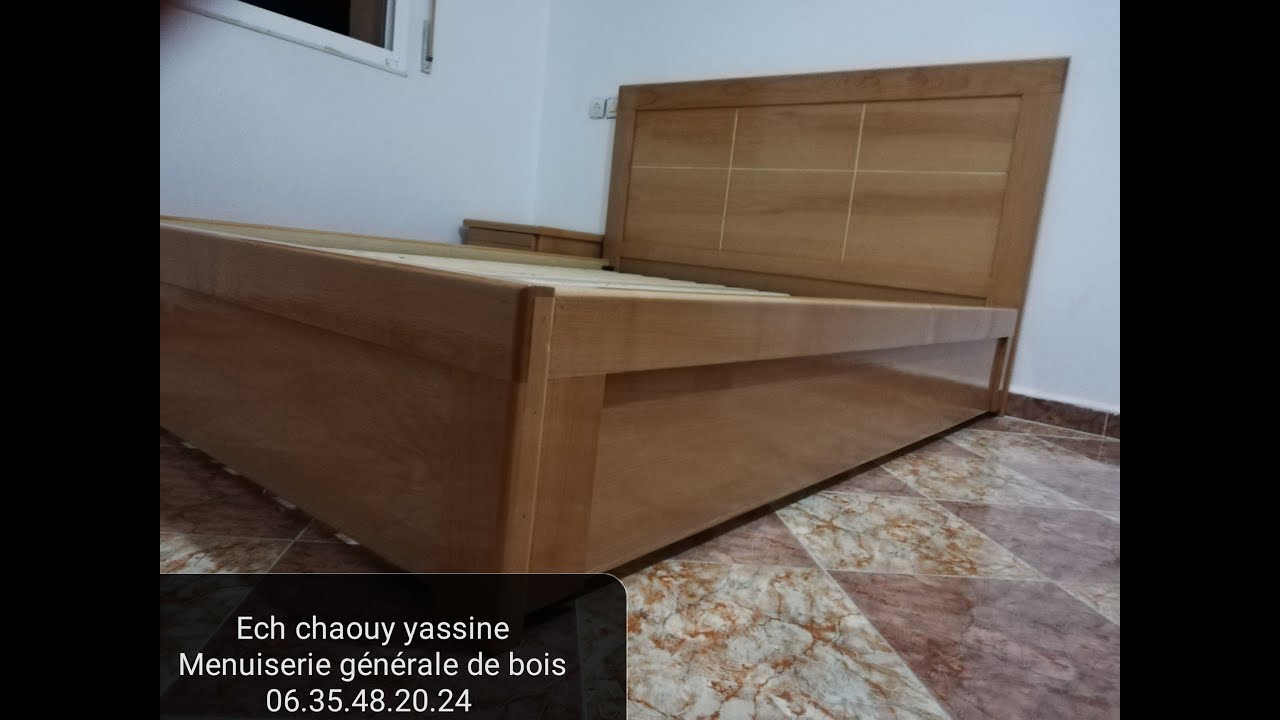 فن نجارة الخشب صنف سرير كبير  tele : 0635482024