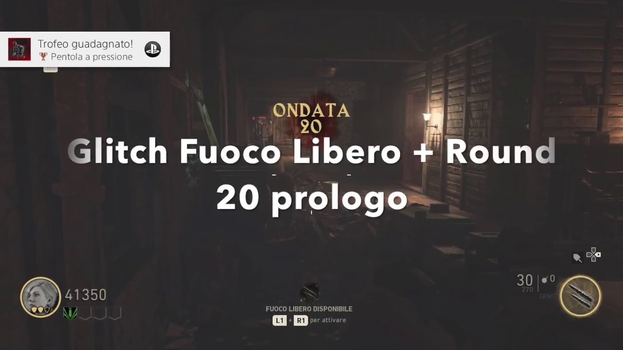 SUB ENG Call of Duty WW2 Zombies-Glitch Fuoco Libero Illimitato(Unlimited FreeFire)+Round 20 Prologo