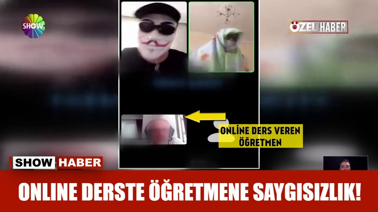 Online derste öğretmene saygısızlık!