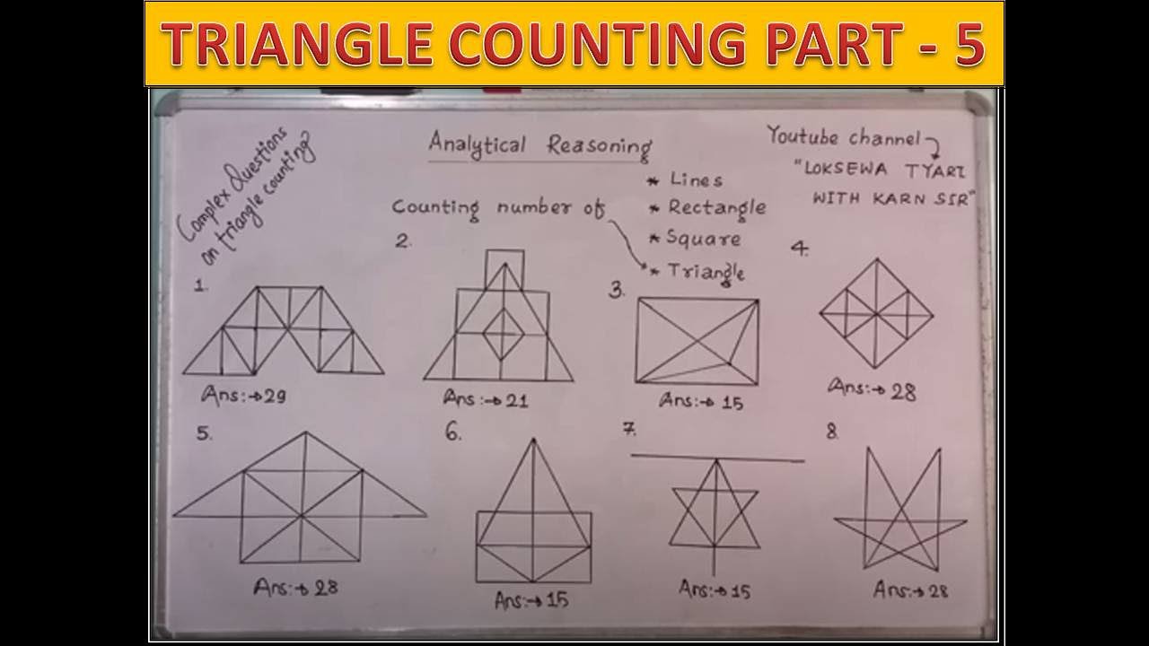 Analytical reasoning (Counting number of triangle part - 5)