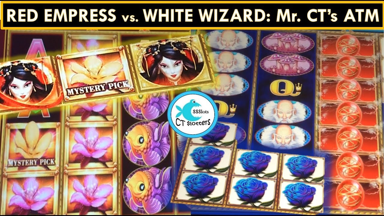 White Wizard & Red Empress Slot Machines: 2 Bonuses w/ BIG WIN!