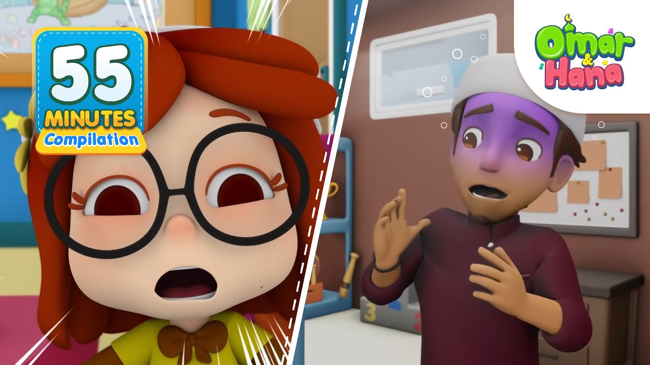 55 Minutes Compilation Omar & Hana | Islamic Series & Songs For Kids | Omar & Hana English