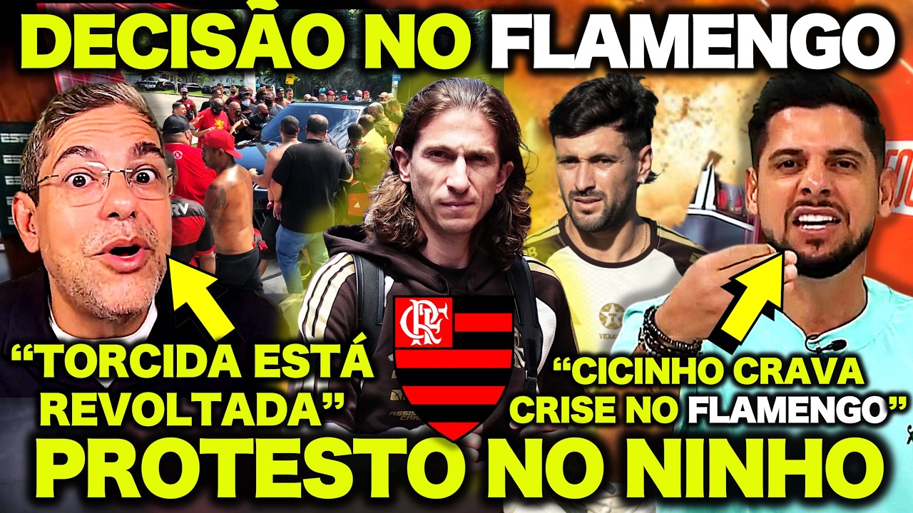 🔴🔥 PROTESTO no NINHO ! DECISÃO no FLAMENGO sobre FILIPE LUIS ! CICINHO LARGOU O AÇO ! E+ 🔴🔥