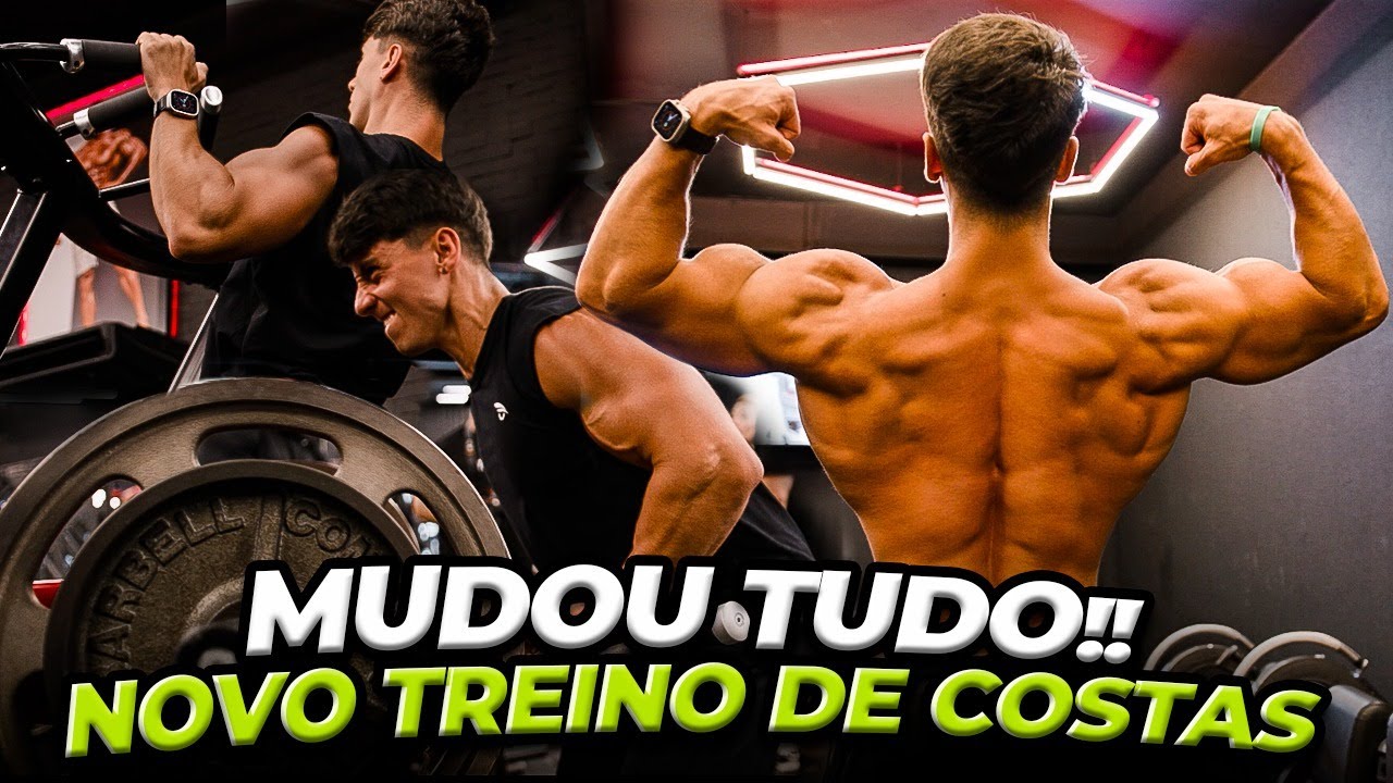 MEU TREINO NOVO DE COSTAS! 🔴 TREINO DE COSTAS DE NATURAL
