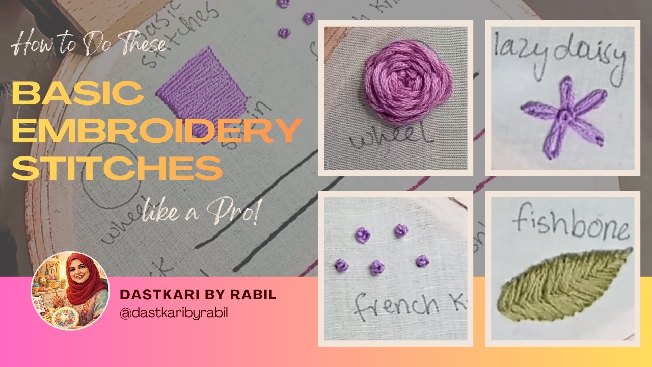 Basic Embroidery Stitches for Beginners (Step-by-Step Tutorial 2026)