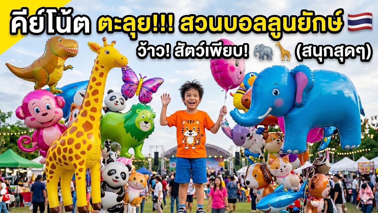 คีย์โน้ต กับน้องๆดูบอลลูน