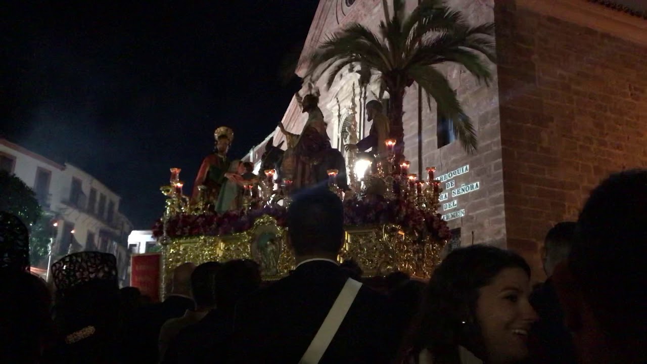 [4K] Rosario de Cádiz 2019 | Extraordinaria borriquita Montoro
