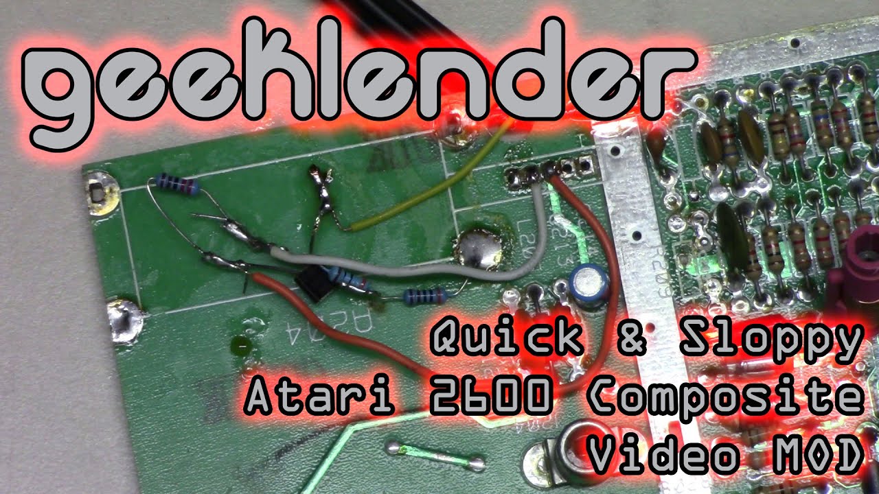 Quick and Sloppy Atari 2600 Composite Video Mod
