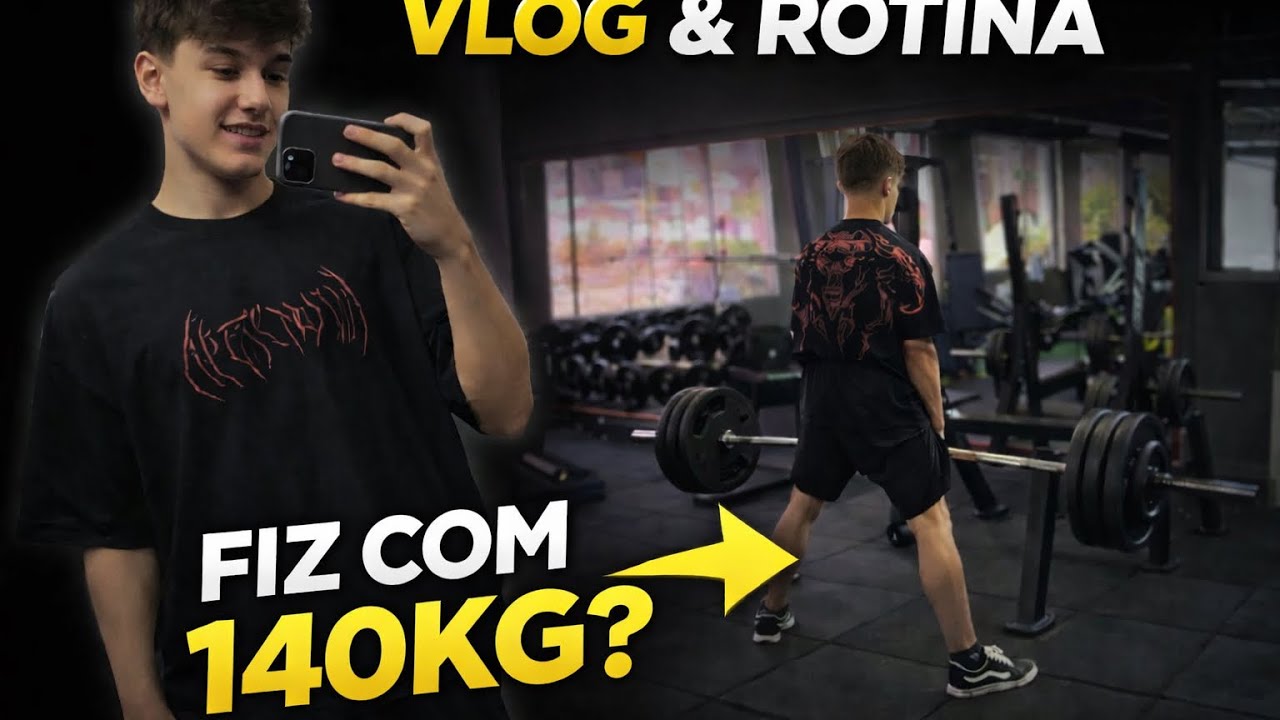 VLOG & ROTINA - Fiz levantamento terra com 140kg??