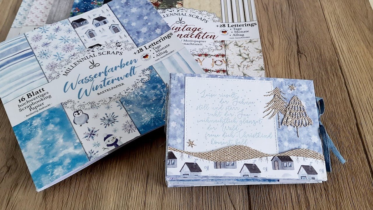 2. Millennial Scraps, Minialbum mit Fadenbindung, December daily basten6