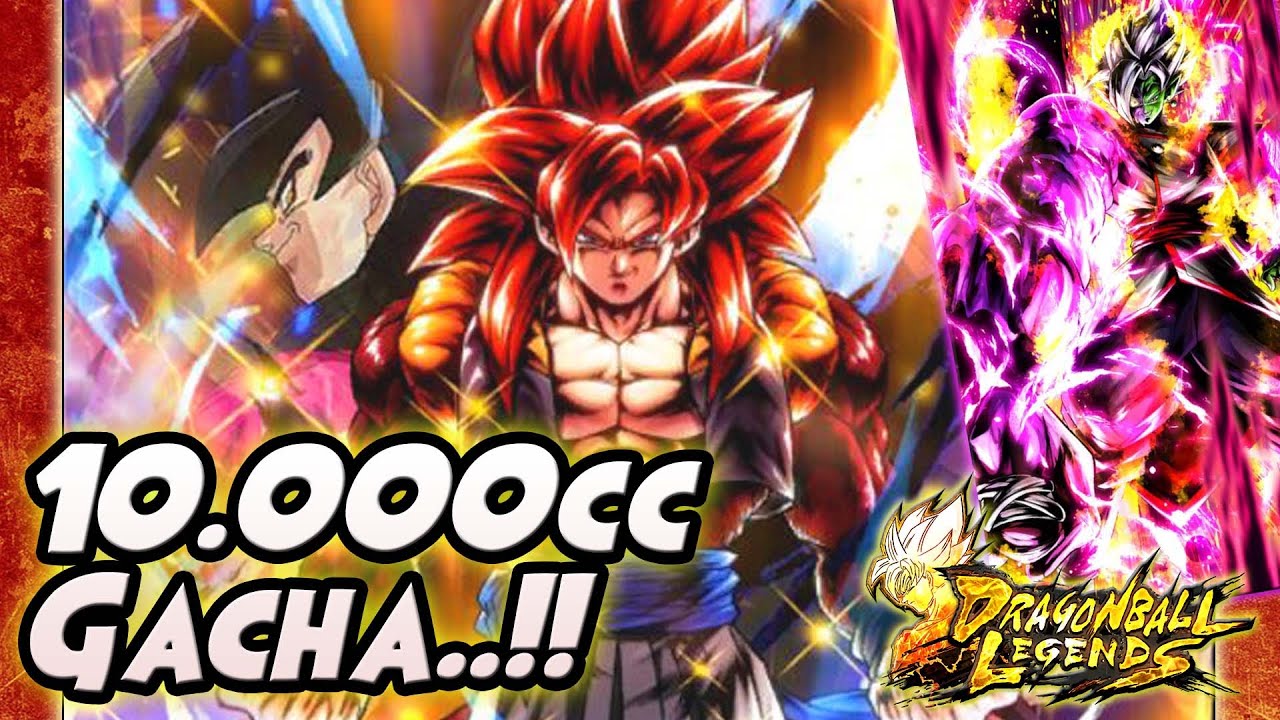 10.000cc GACHA 3rd ANNIV LF GOGETA SS4 & LF FUSED ZAMASU - DragonBall Legends