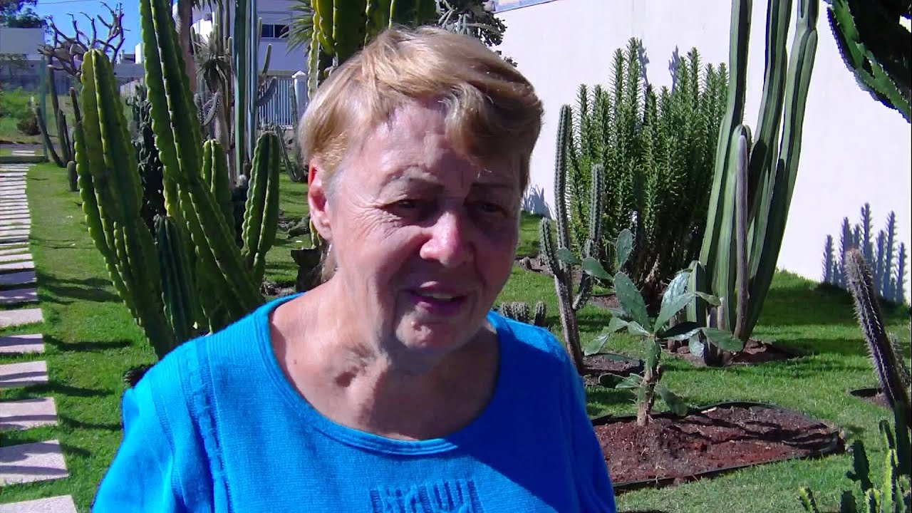 Nina e os cactos de Foz do Iguaçu