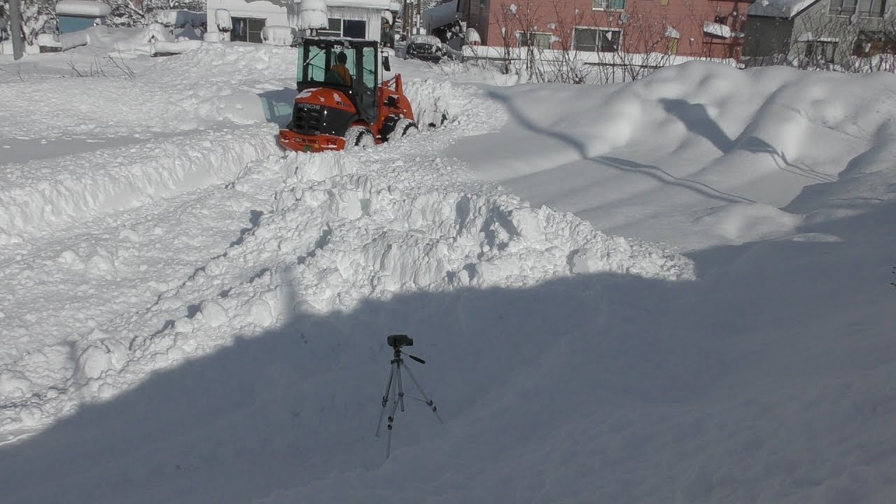 ホイールローダー除雪２４🌈  シーズンに数回あるか の 大雪。