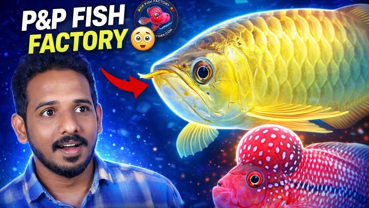 Посещение рыбного завода P&P 🐟 | Цены на аровану и флоуэрхорна в дюймах 😍 | Видеоблог на тамильск...