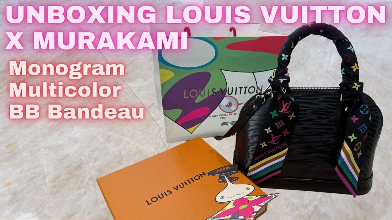 🩵🩷🤍💚💛 Louis Vuitton x MURAKAMI 2025 | Monogram Multicolor BB Bandeau | 20 ANNIVERSARY