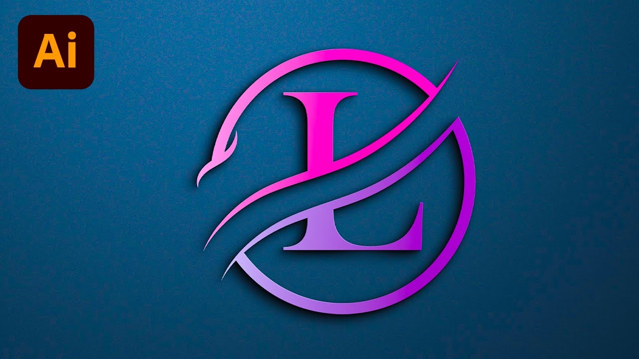 How to create L letter logo in illustrator - Alphabet letter logo Design - Logo design illustrator