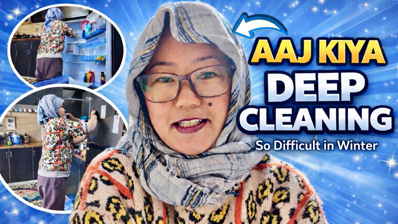 Deep Cheaning🤪Not Easy In winter🥶 || Angmo Lhubang #vlog15 #ladakhivlogger #dailyvlog #deepcleaning
