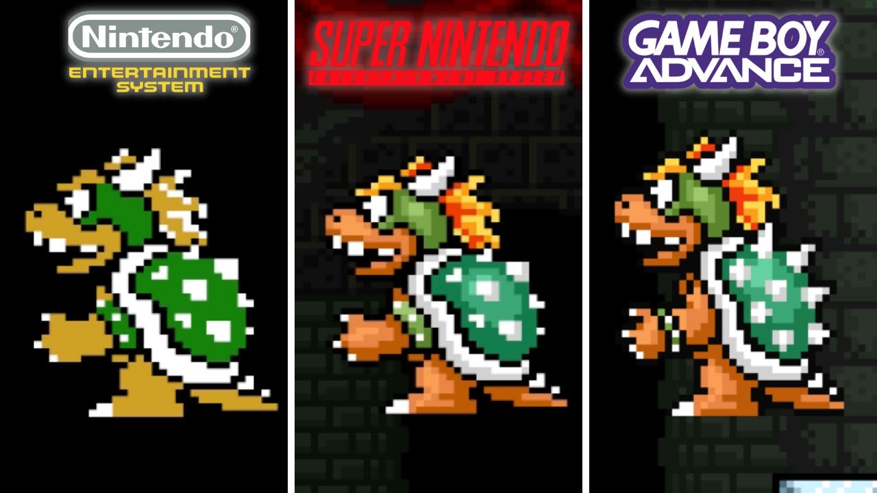 Super Mario Bros 3 - Final Boss Comparison (NES vs SNES vs GBA)