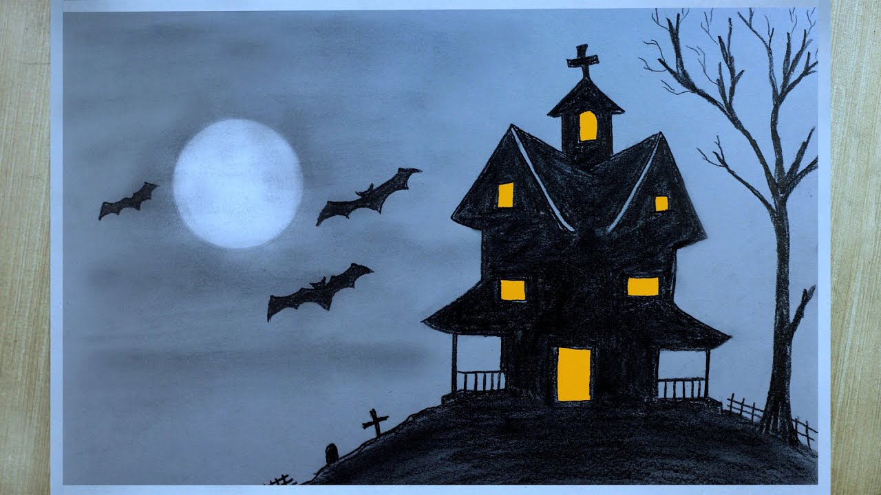Halloween 2025 - Haunted House Drawing