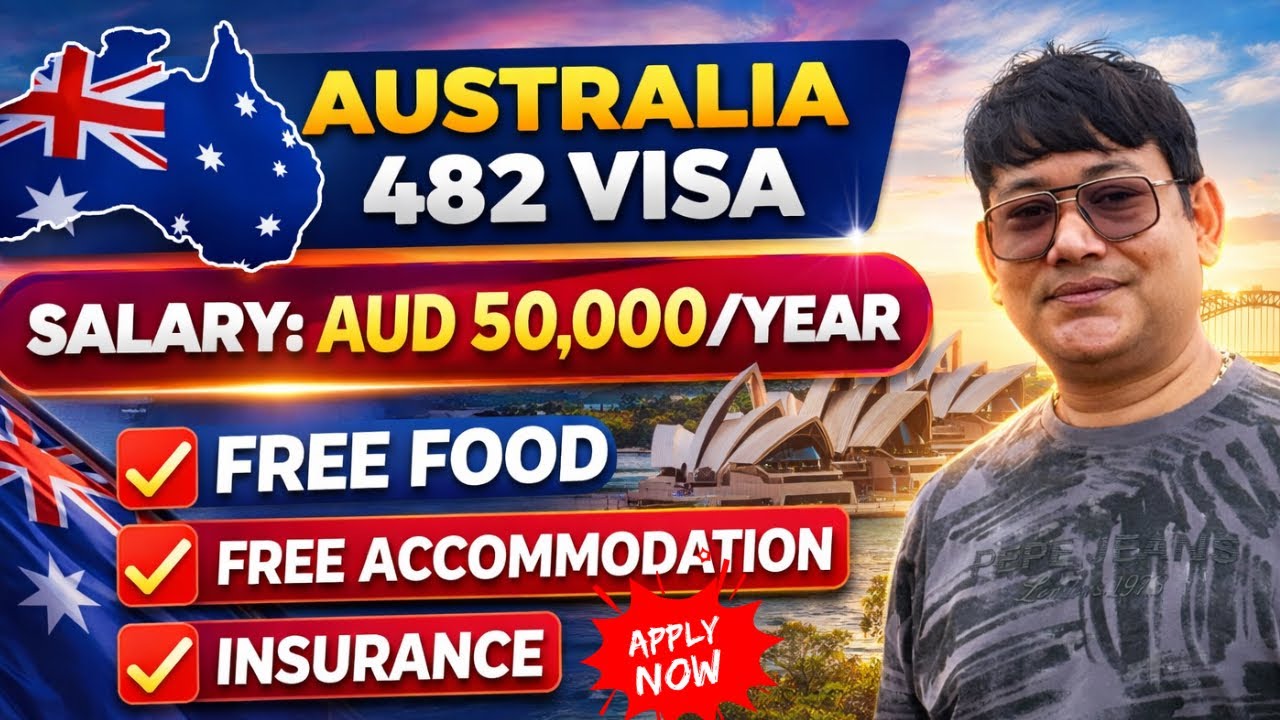 Виза 482 в Австралию на 2026 год 🇦🇺 | Зарплата 27 лакхов рупий + бесплатное питание и проживание ...