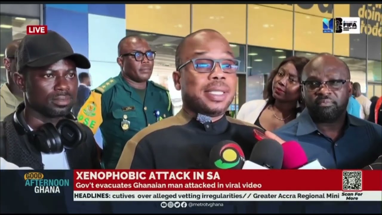 Xenophobia Attack in SA; Government evacuates Ghanaian man attacked in viral video #metrotv 