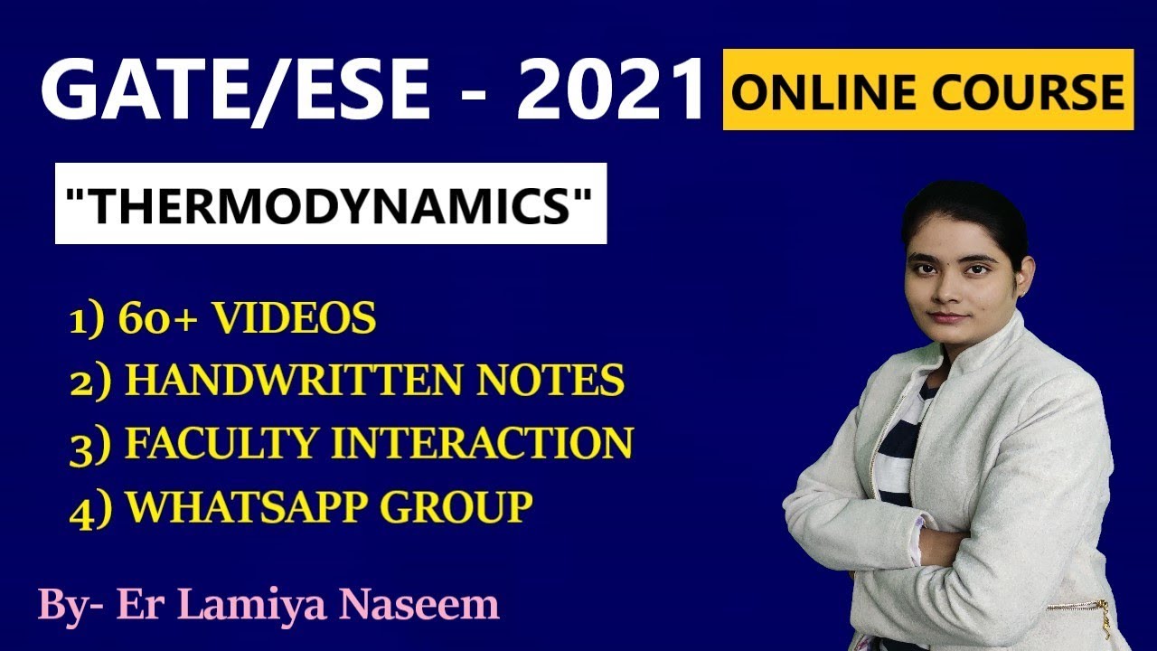 Purchase Thermodynamics lectures and notes for GATE and ESE-2021 | Target IES
