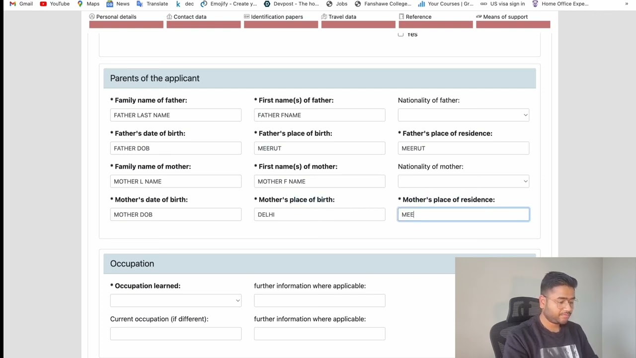 How to fill Videx form for Schengen Visa | Long term Stay | Application form for Schengen Visa