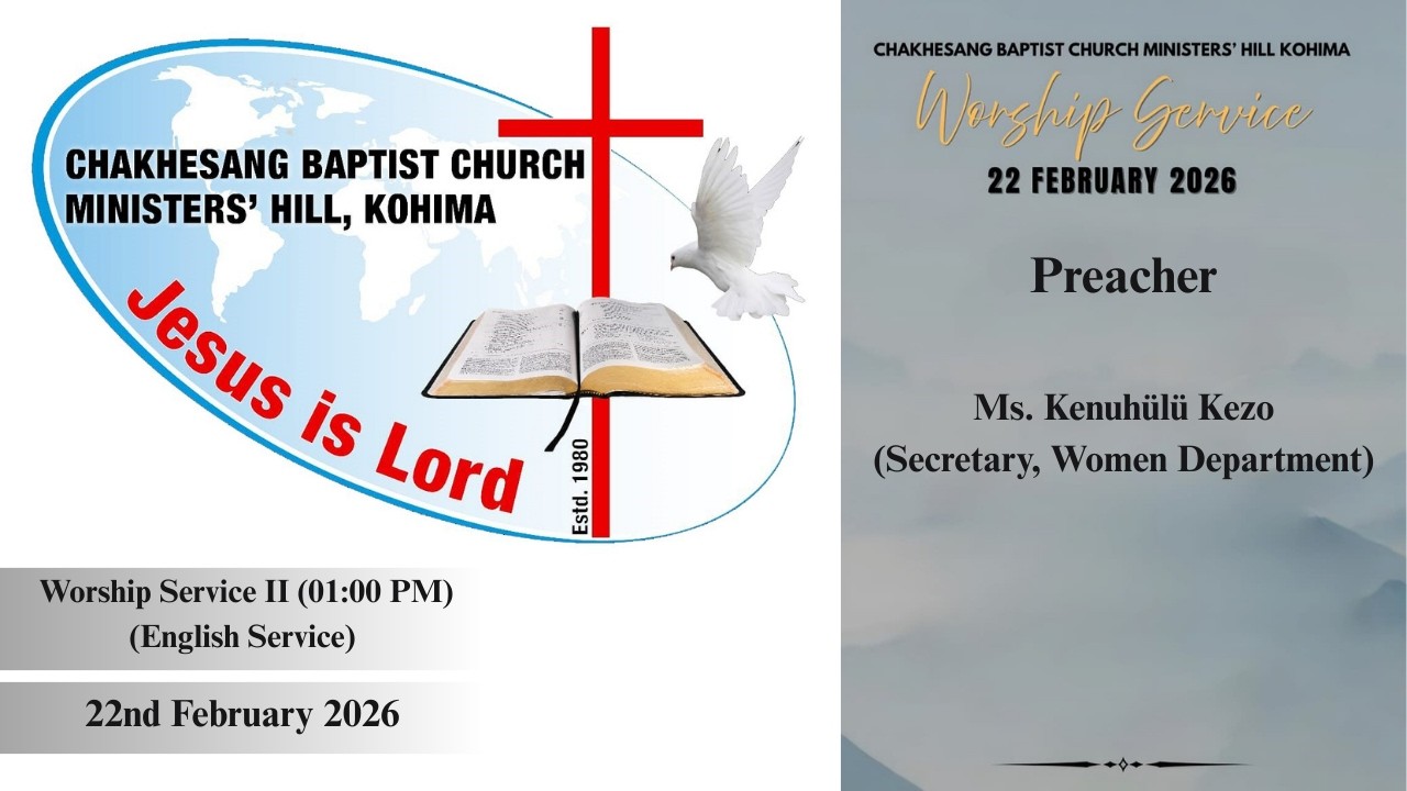 ENGLISH WORSHIP SERVICE | 22nd February 2026 | 1:00 PM