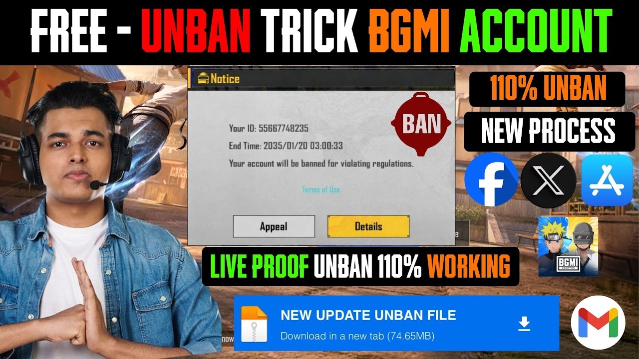how to Unban bgmi Account | 10 Year Unban BGMI ID | Bgmi ID Unban kaise karen | 100% Working Trick