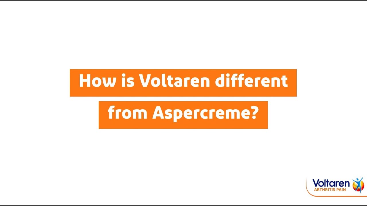 Voltaren vs. Aspercreme: What's the Difference? | Voltaren