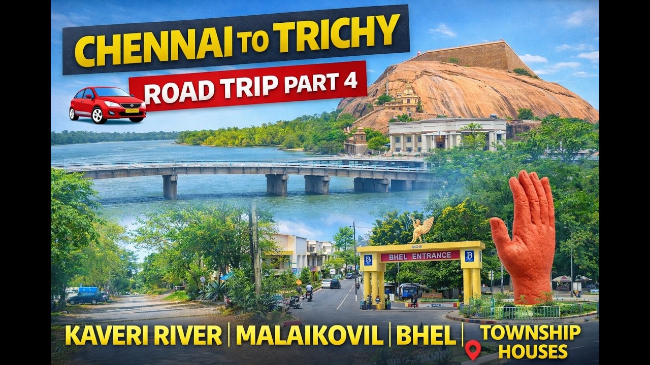 Chennai to Trichy Road Trip End Part 4 | Kaveri River | BHEL Township | Travel Vlog Tamil