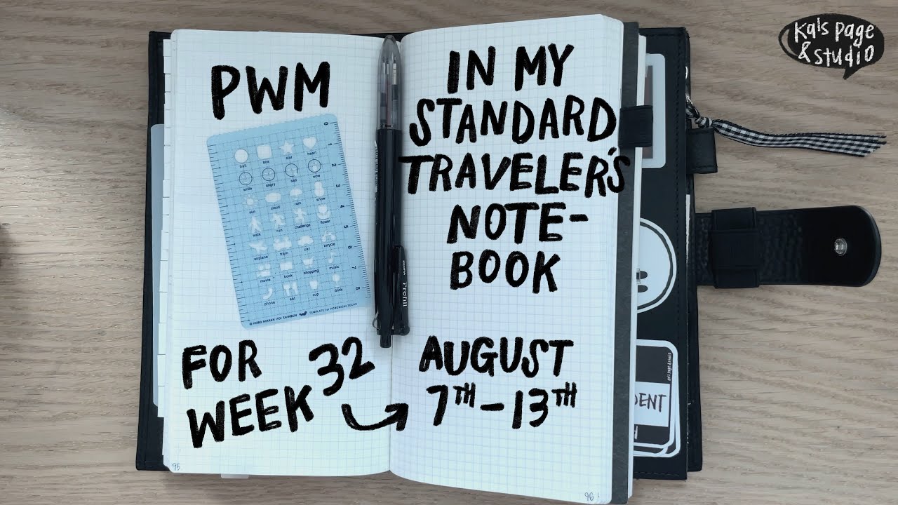 Plan With Me for the 2nd week of August | Traveler's Notebook Standard TN | Moterm Midnight