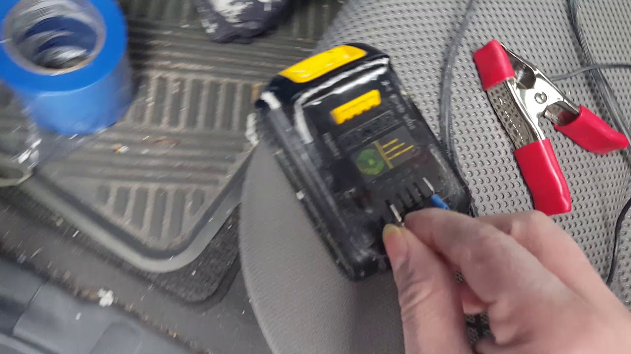 jump start Car with drill battery