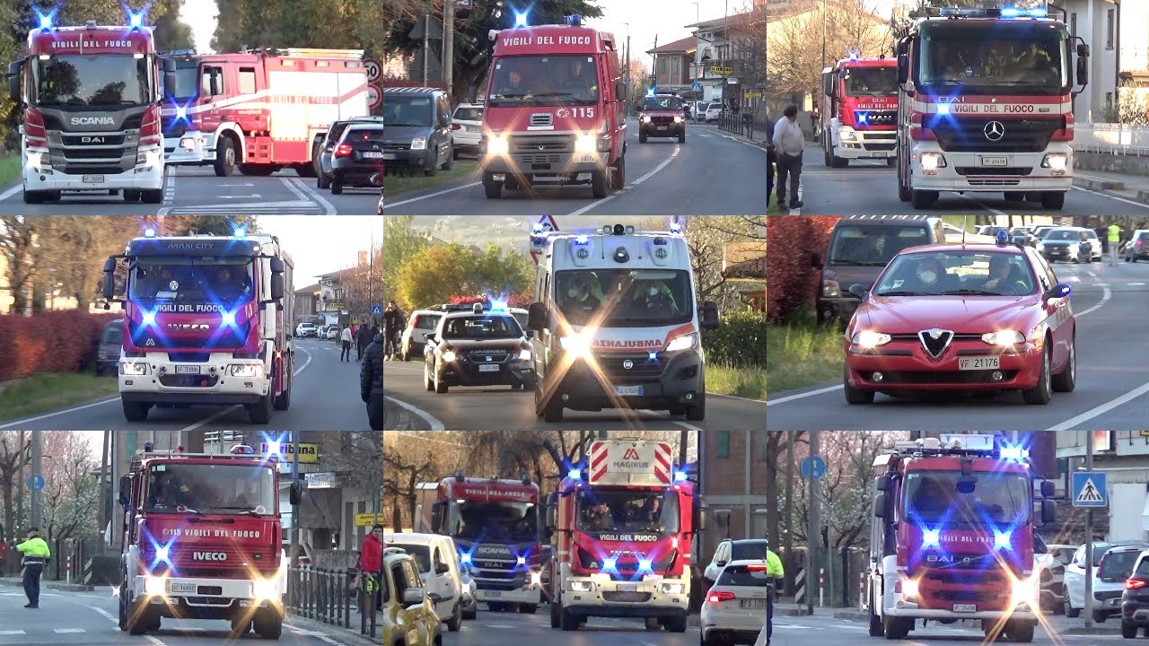 VVF, PdiS, CC, PL, PC e 118 per incendio Debby Line di Cusignana, Giavera del Montello (TV) 04/04/23