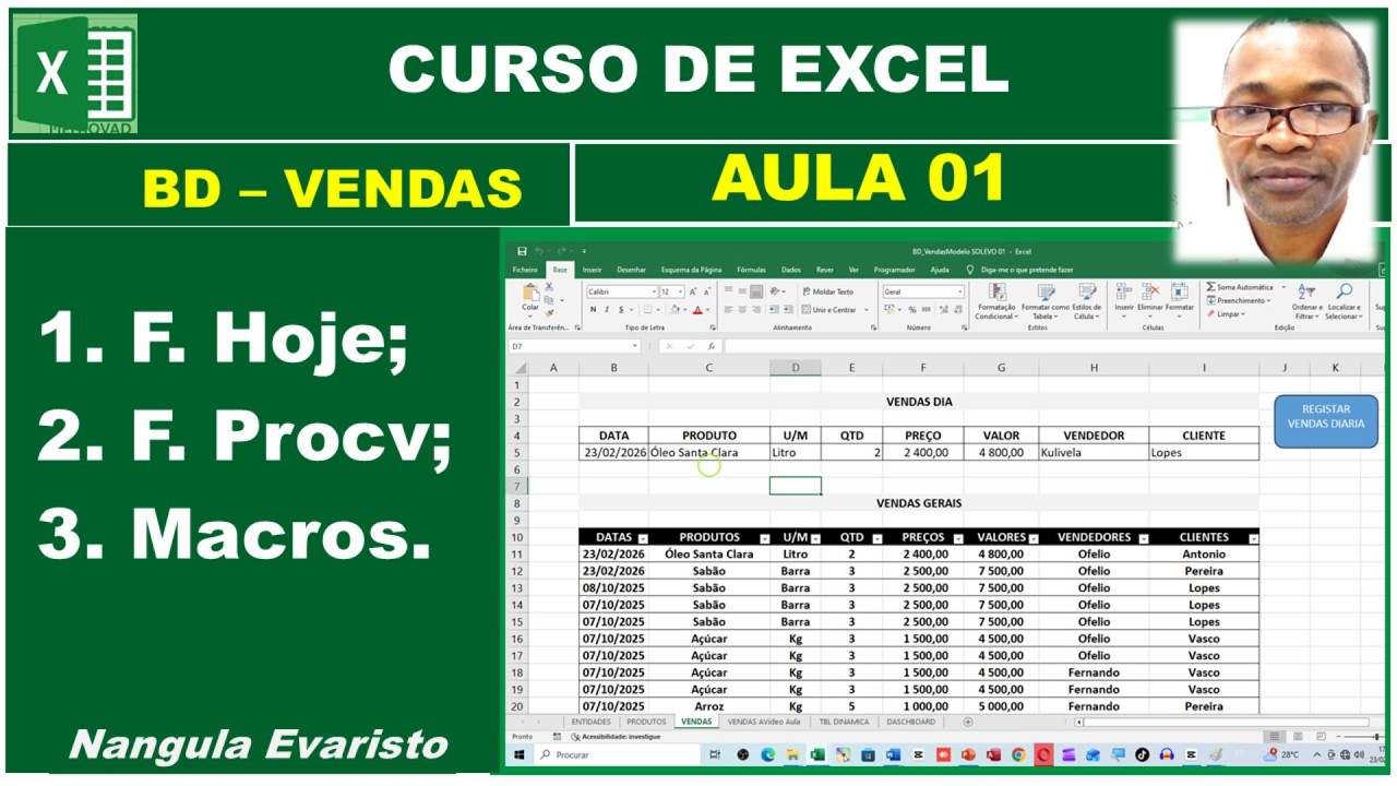 Base Dados Vendas Excel