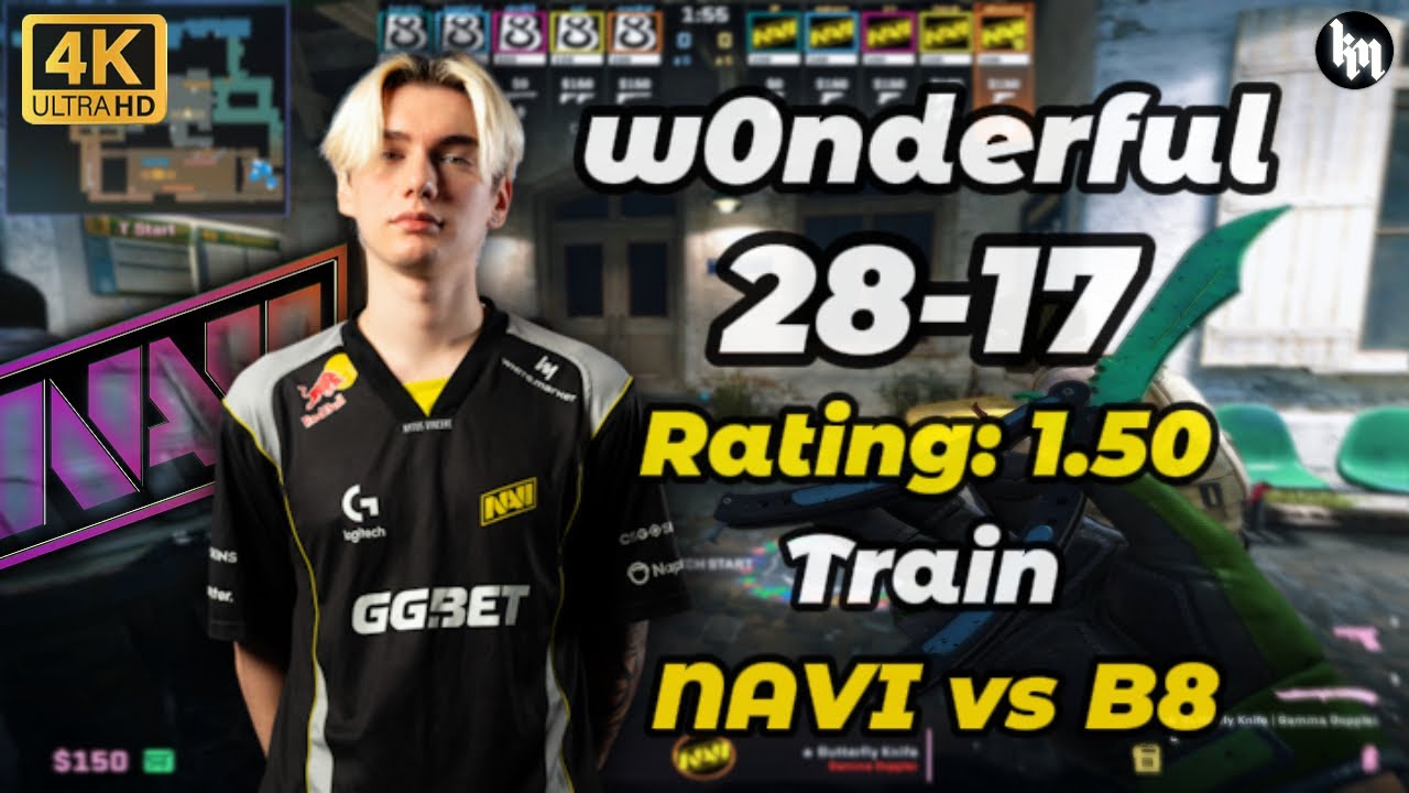 w0nderful (28-17) NAVI vs B8 (Train) | StarLadder Budapest Major 2025 #cs2 #NAVI #w0nderful