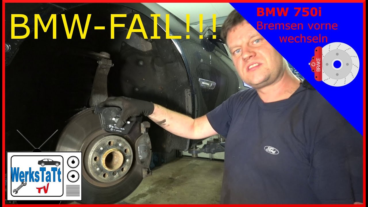►BMW 7er◄ Bremsen vorne wechseln...und ein kleiner Fehler! ◢WERKSTATT-TV◣