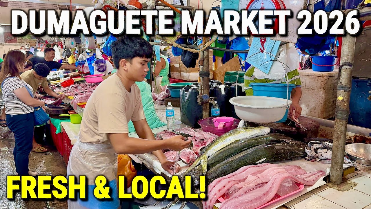 Philippines Food Tour 🇵🇭 A Day at The Food Market in Dumaguete City | Dumaguete Public Market 2026