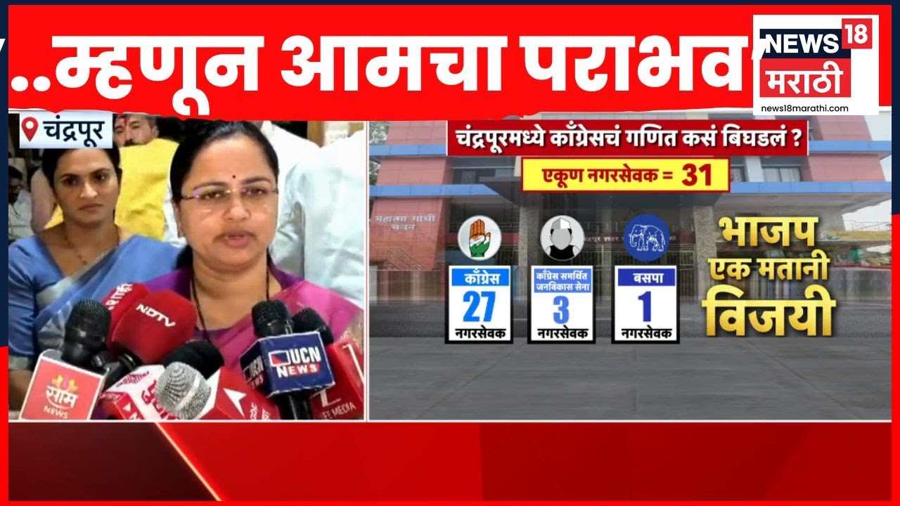 Chandrapur News | चंद्रपुरात काँग्रेसनं सत्ता गमावली, Pratibha Dhanorkar यांची पहिली प्रतिक्रिया