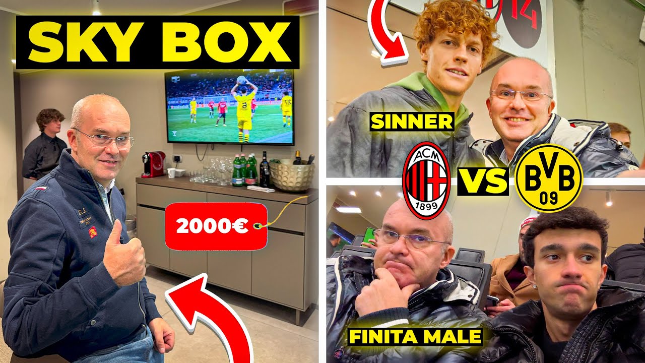 PAPÀ TI REGALO 2000 EURO di BIGLIETTI PER MILAN vs BORUSSIA DORTMUND! VEDIAMO SINNER! *SKY BOX RED*